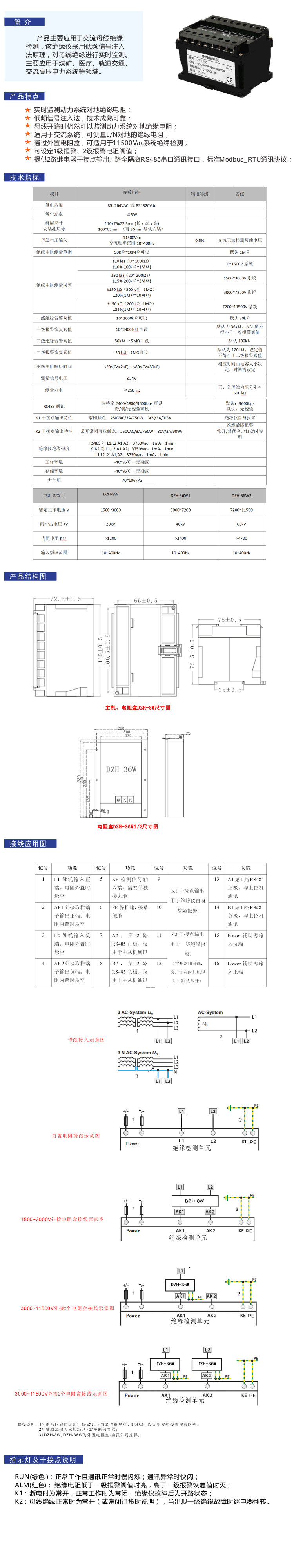 交流絕緣監測儀詳細說明書